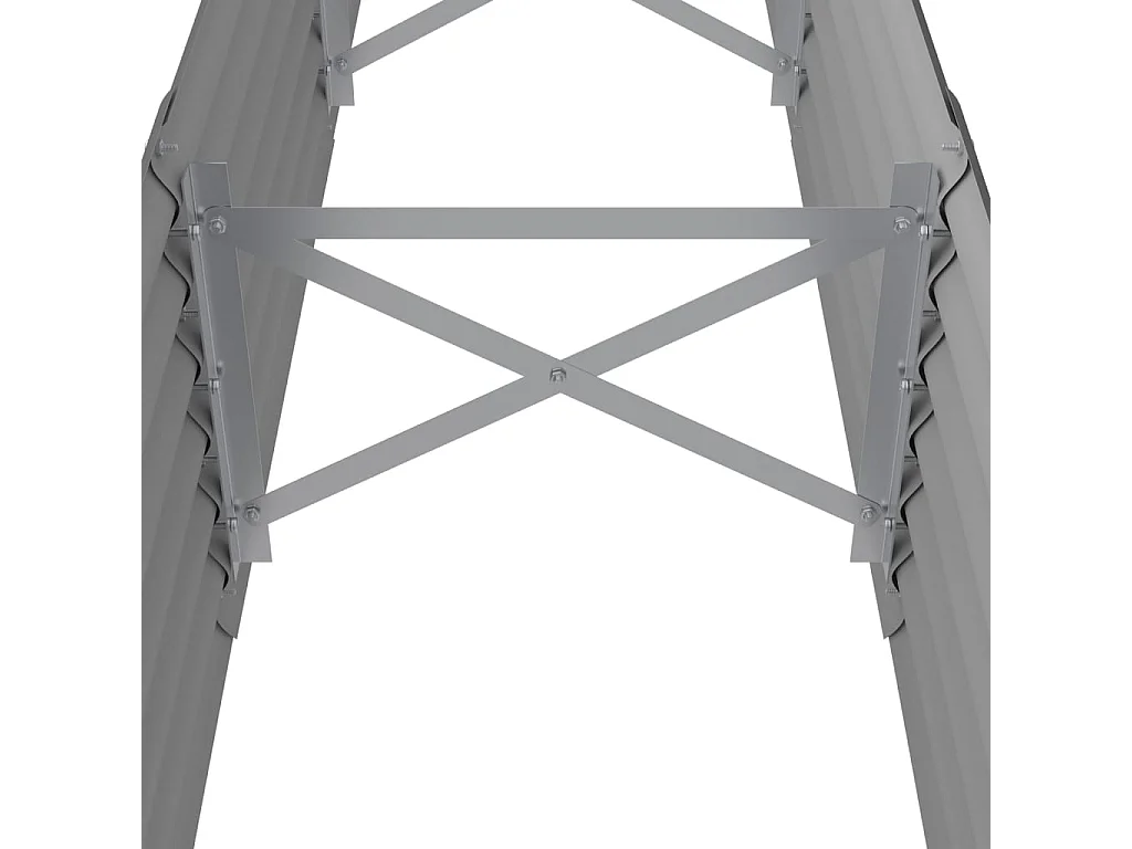 Lit surélevé de jardin Acier enduit de poudre 224x40x36 cm gris