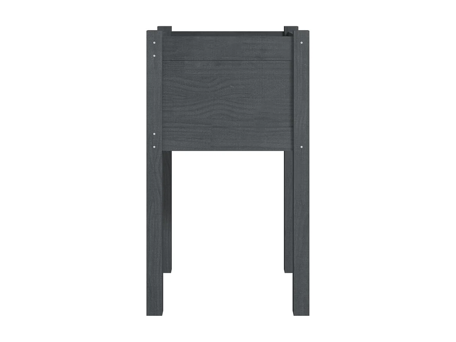 Vasos/floreiras de jardim 2 peças 40x40x70 cm pinho maciço cinza