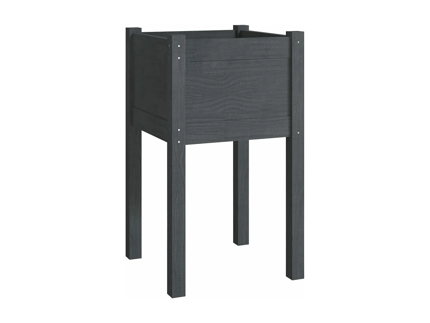 Jardinières d'extérieur 2pièces Gris 40x40x70cm Bois de pin massif