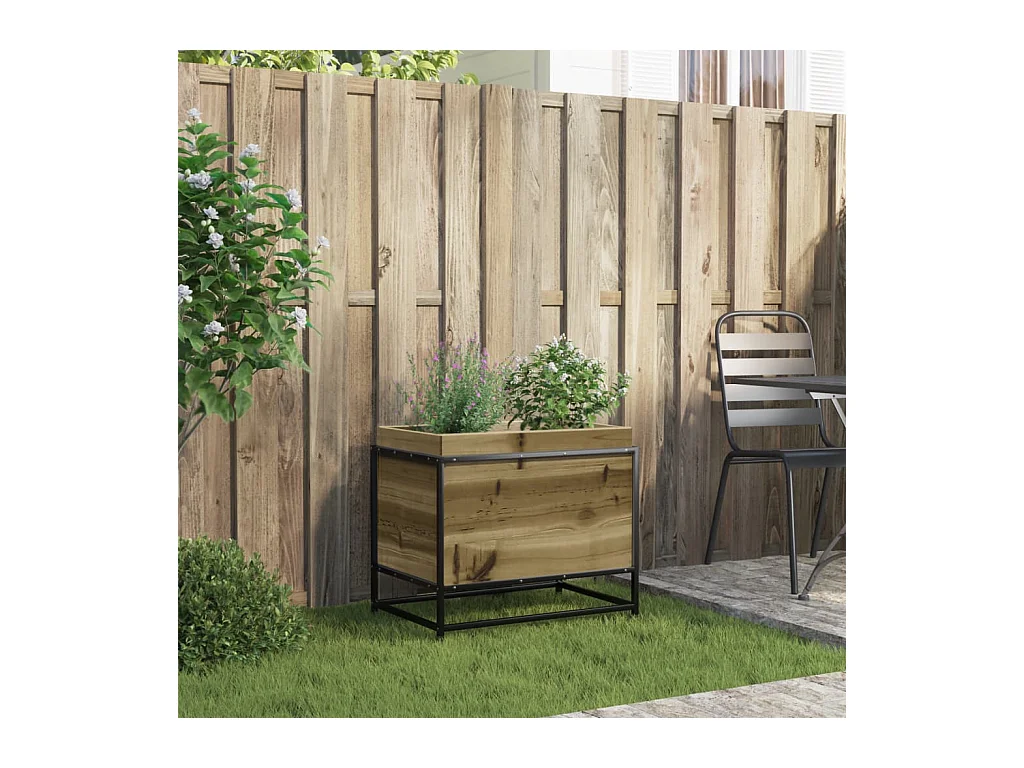 Jardinière 60x40x50 cm bois de pin imprégné