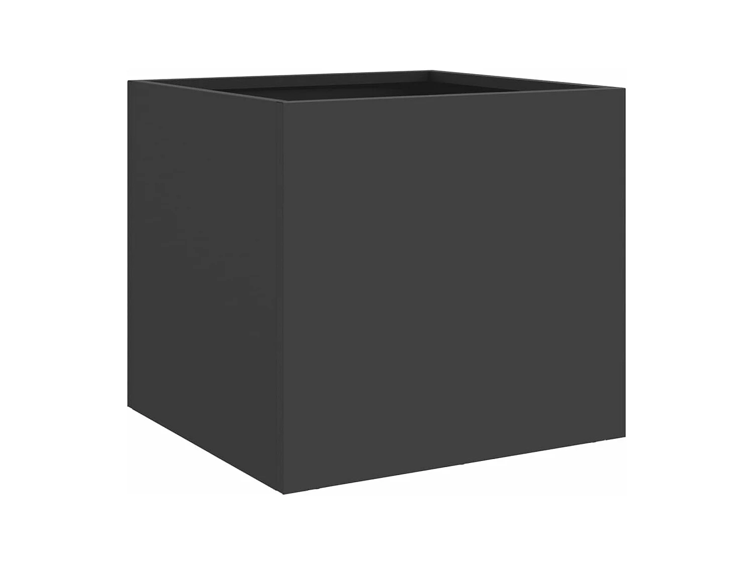 Jardineras 2 unidades acero laminado en frío negro 32x30x29 cm