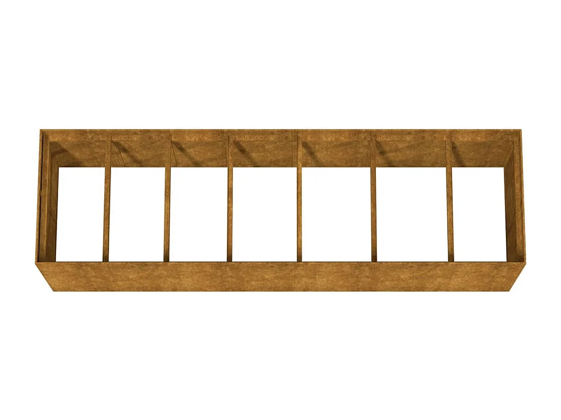 Lit surélevé de jardin 280x80x80 cm acier corten