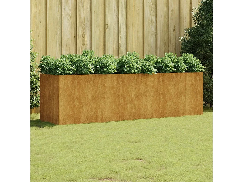 Jardinera acero corten 280x80x80 cm