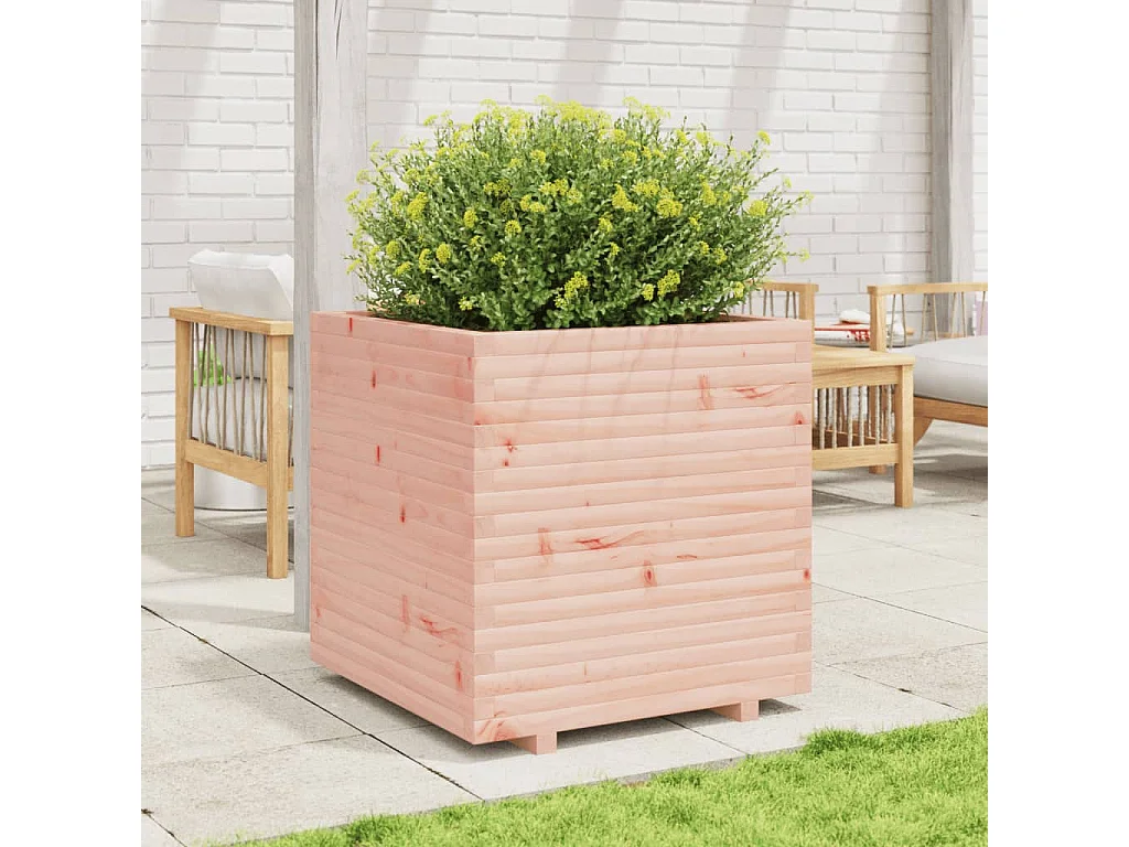 Jardinera madera maciza de abeto Douglas 70x70x72,5 cm