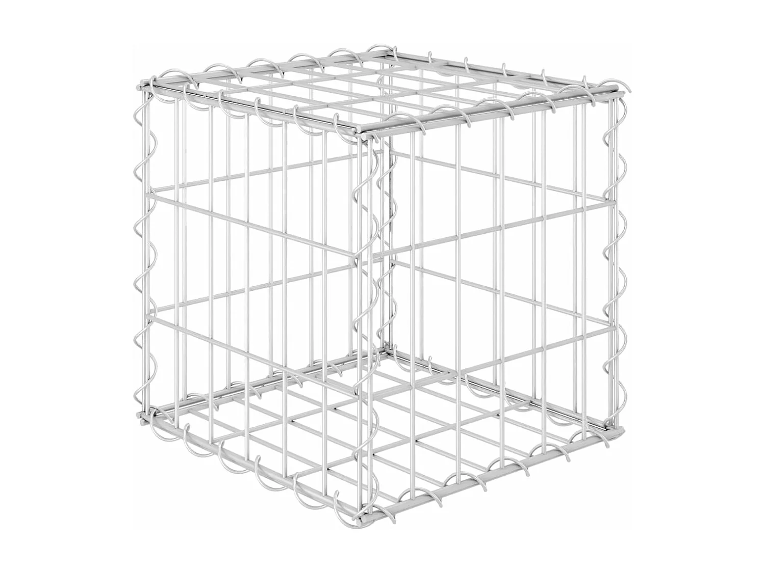 Lit surélevé cube à gabion Fil d'acier 30x30x30 cm