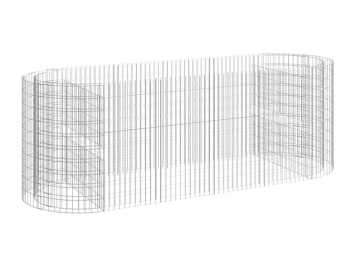 Lit surélevé à gabion Fer galvanisé 300x100x100 cm