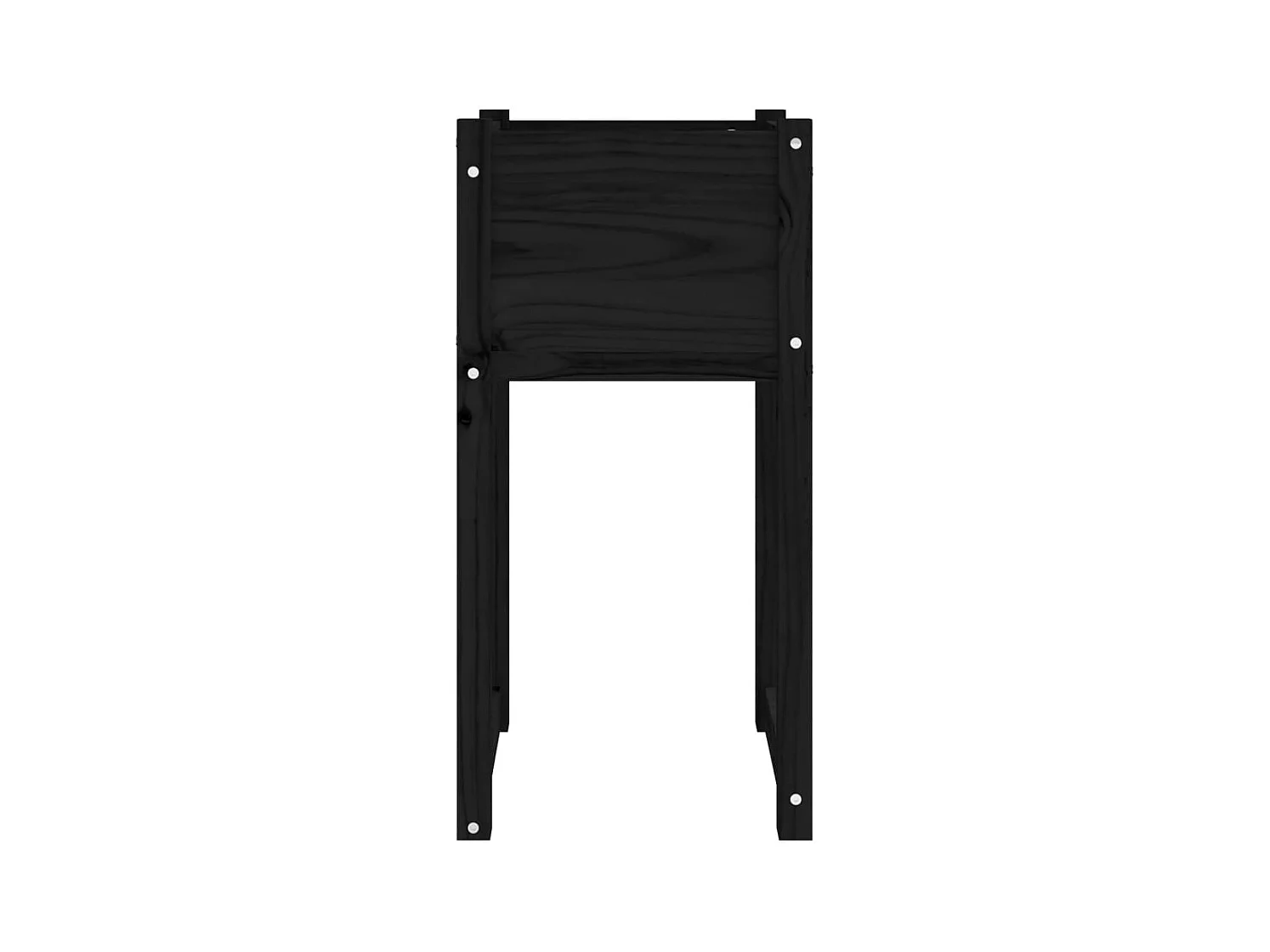 Vasos/floreiras 2 peças 40x40x81 cm pinho maciço preto
