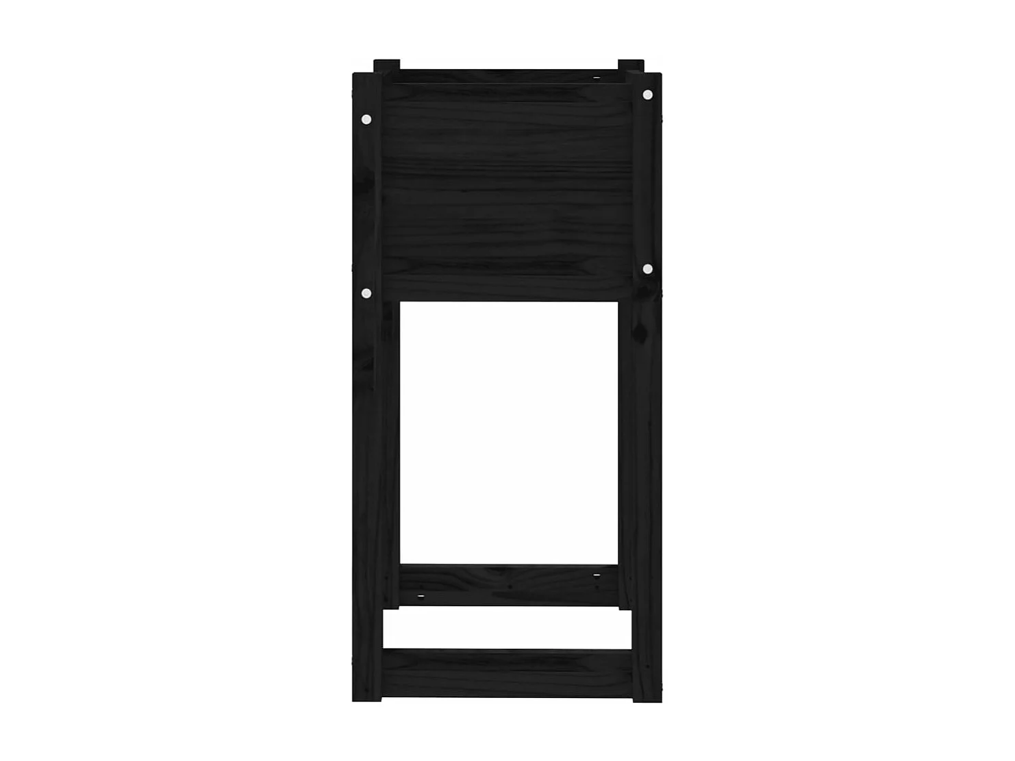 Jardinera 2 unidades madera maciza de pino negro 40x40x81 cm