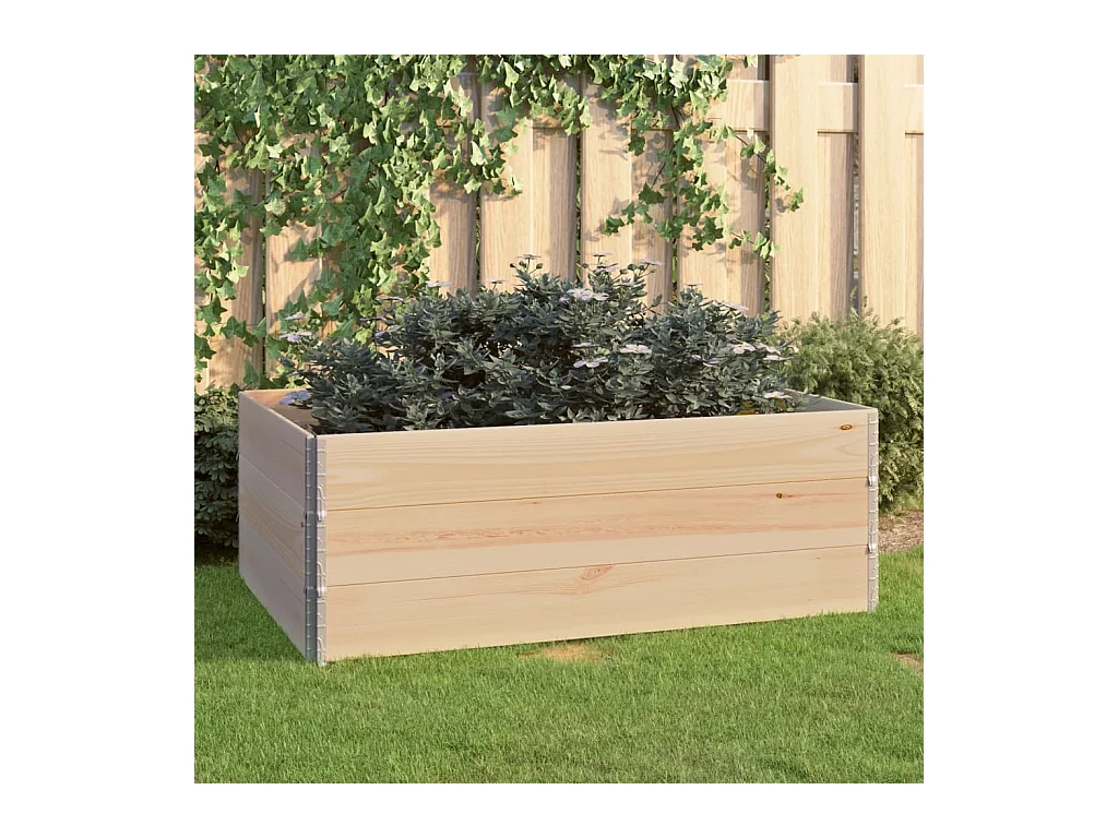 Jardinières surélevées 3 pièces 100x150 cm Bois de pin solide