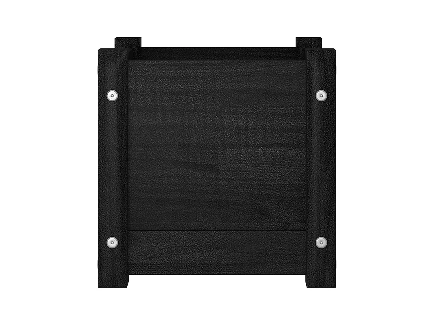 Vasos/floreiras de jardim 2 peças 31x31x31 cm pinho maciço preto