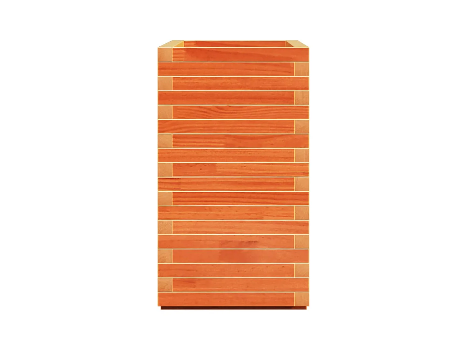 Jardinera madera maciza de pino marrón cera 70x40x72 cm