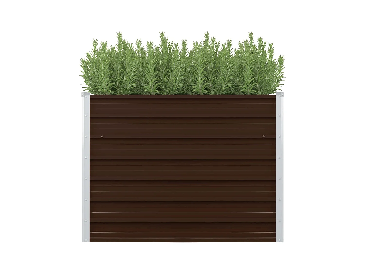 Mesa de cultivo de acero galvanizado marrón 100x100x77 cm