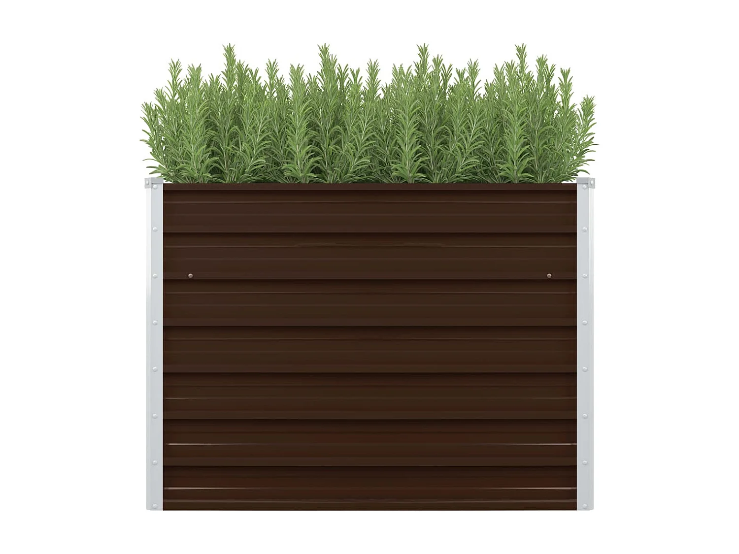 Mesa de cultivo de acero galvanizado marrón 100x100x77 cm