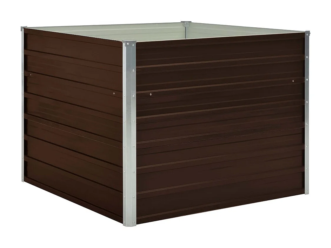 Mesa de cultivo de acero galvanizado marrón 100x100x77 cm