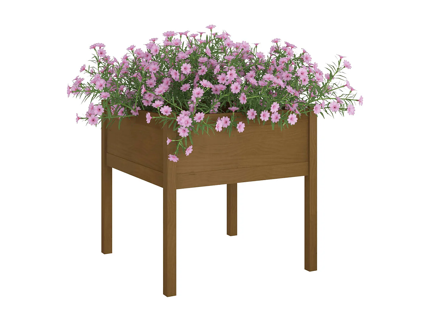 Jardinière d'extérieur Marron miel 70x70x70 cm Pin massif