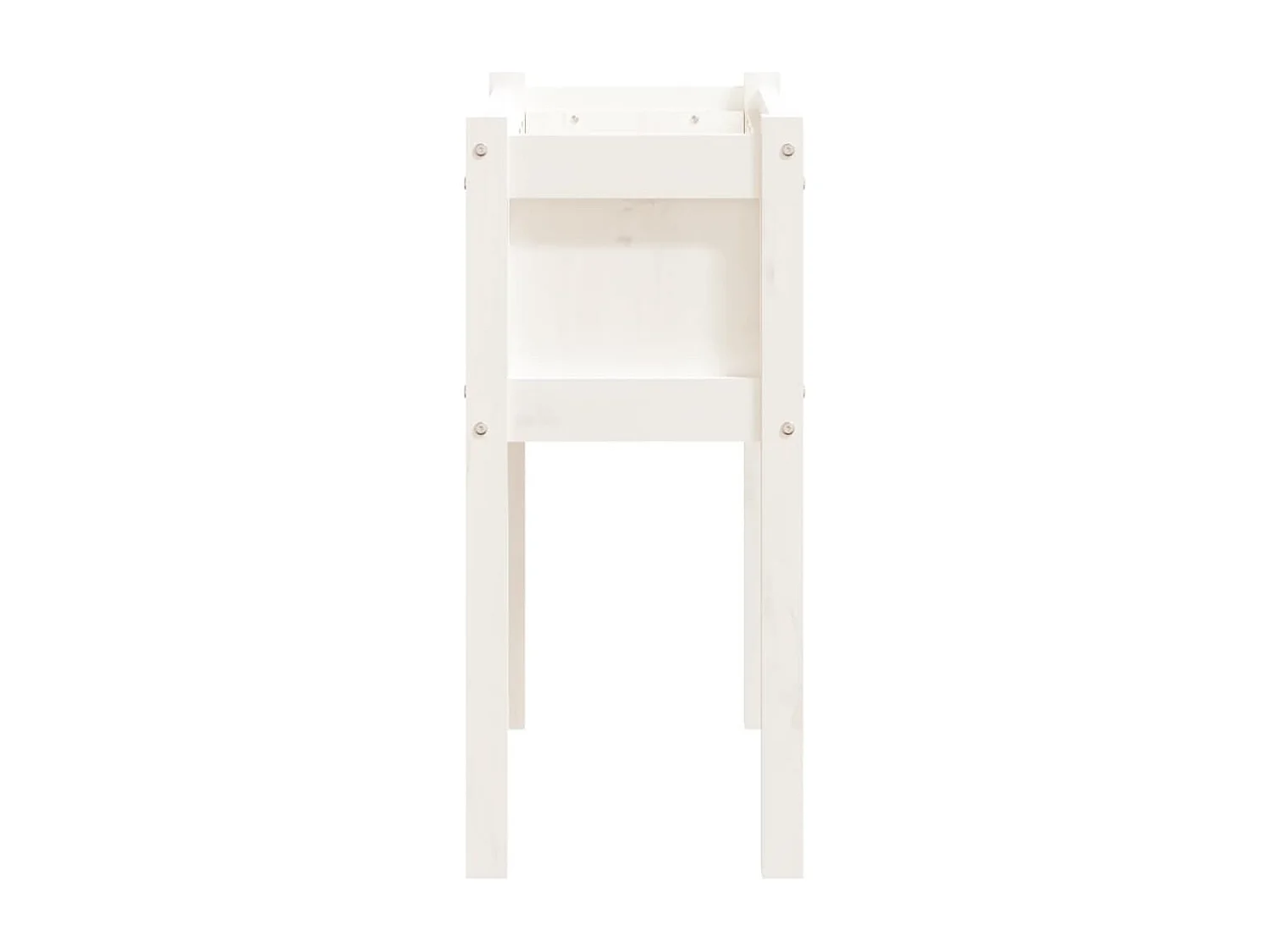 Vaso/floreira jardim c/ pernas 70x31x70 cm pinho maciço branco