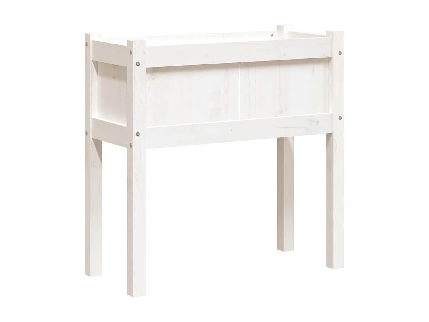 Vaso/floreira jardim c/ pernas 70x31x70 cm pinho maciço branco