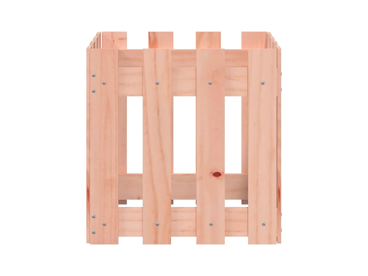 Jardinera con diseño de valla madera maciza Douglas 40x40x40 cm