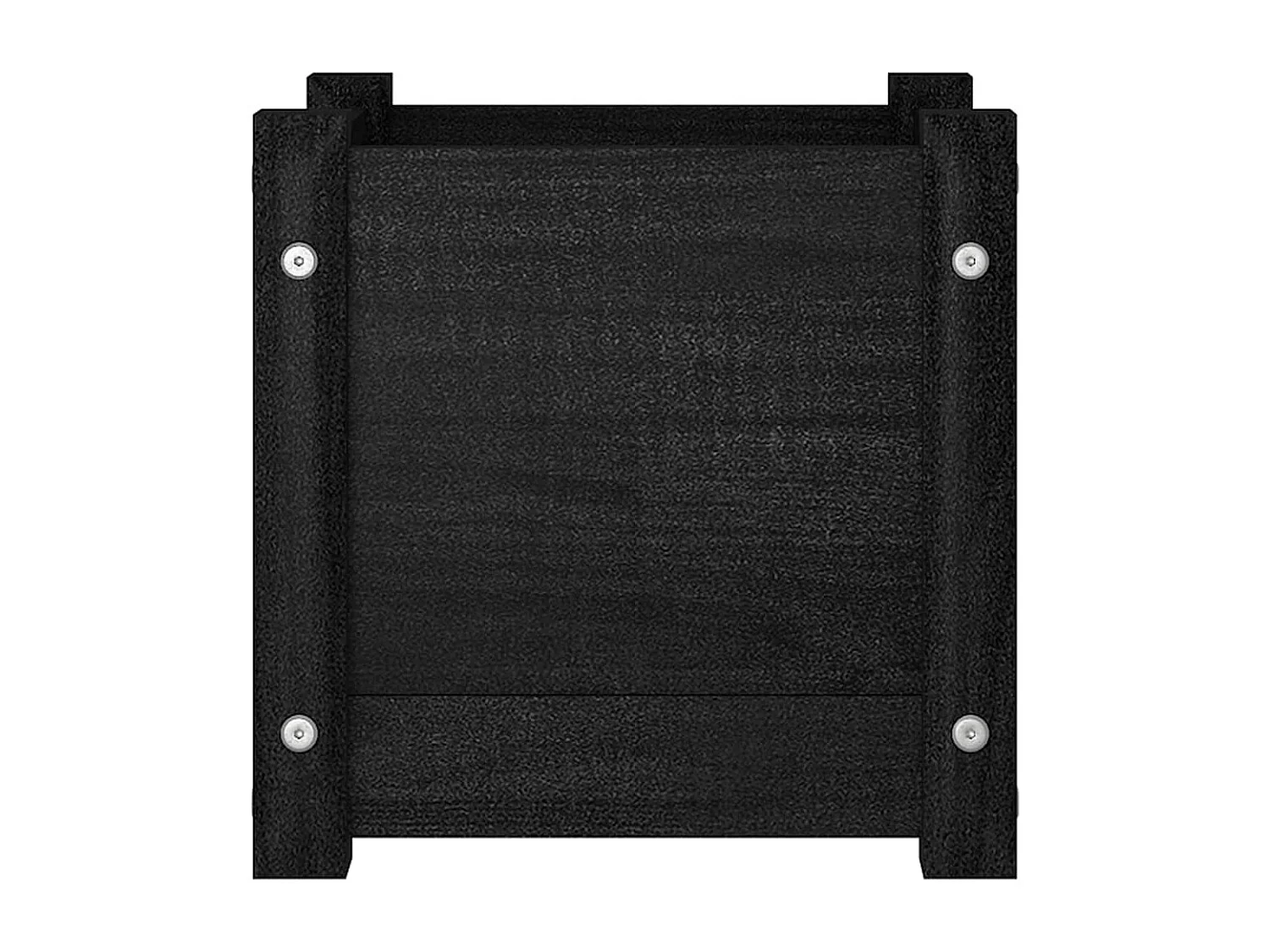 Jardinera de madera maciza de pino negro 31x31x31 cm