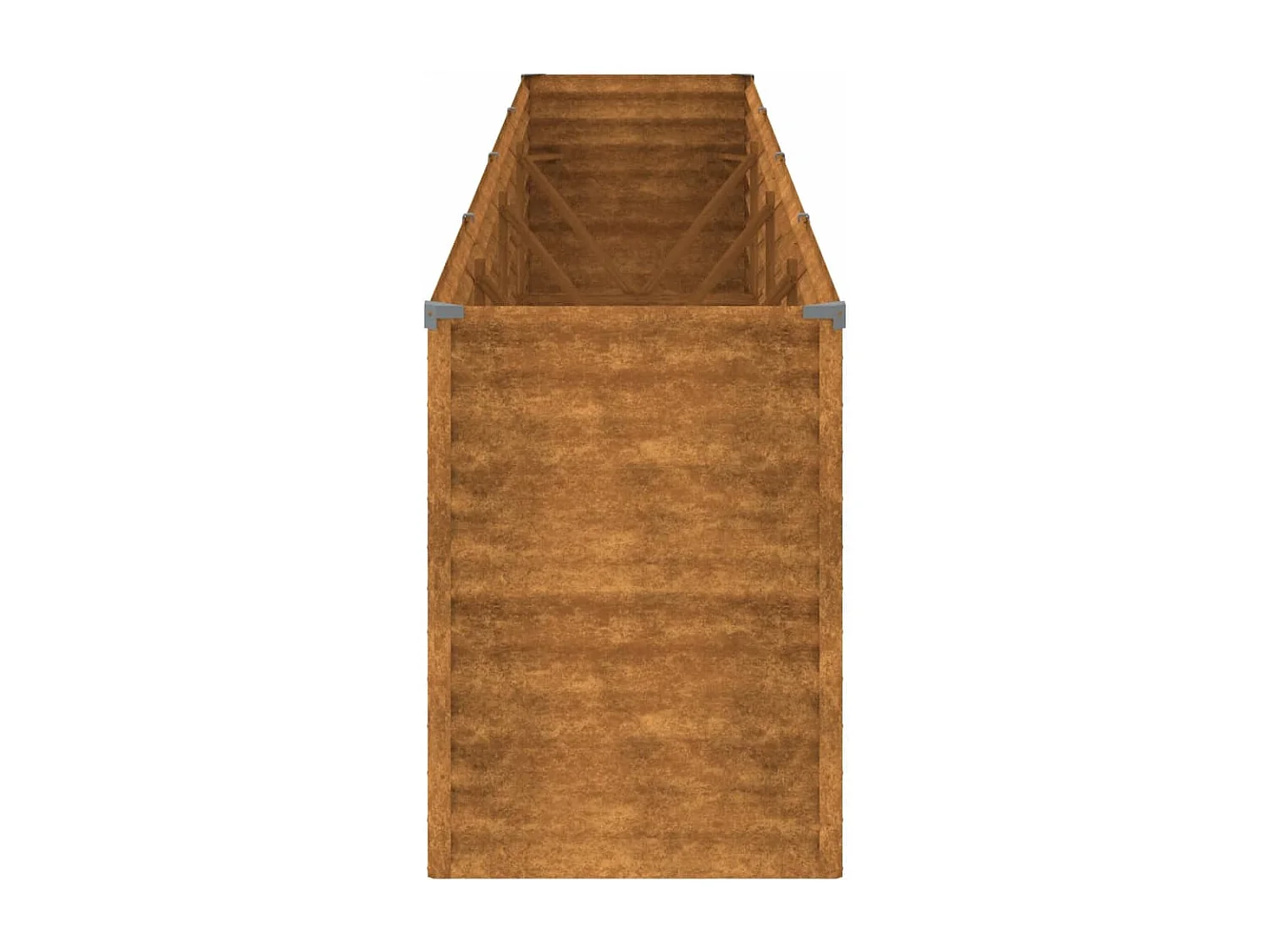 Canteiro elevado de jardim 385x50x69 cm aço corten