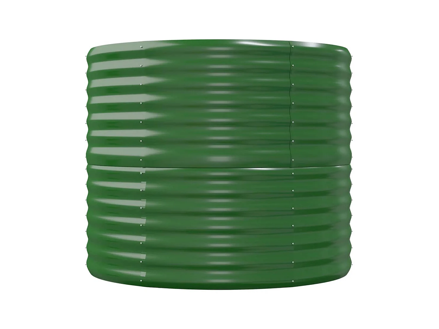 Canteiro elevado jardim 152x80x68 cm aço revestido a pó verde