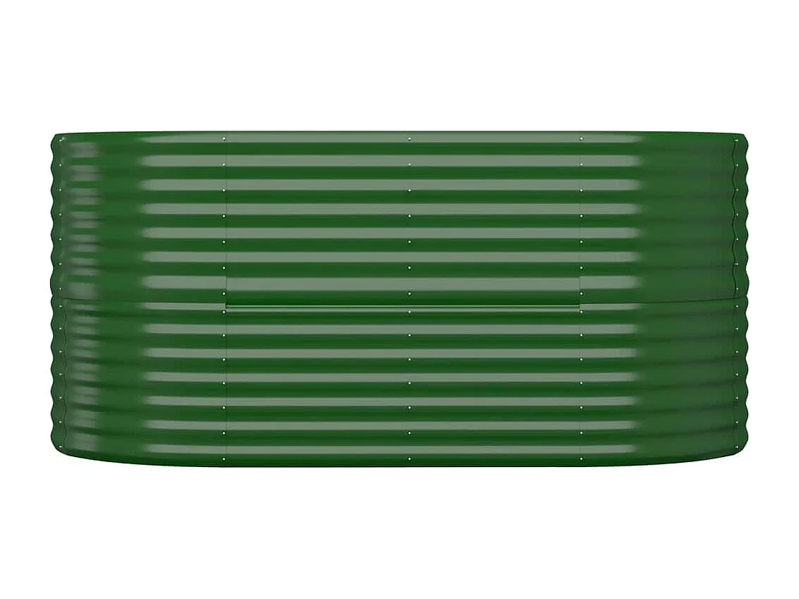Jardinera arriate acero recubrimiento polvo verde 152x80x68 cm
