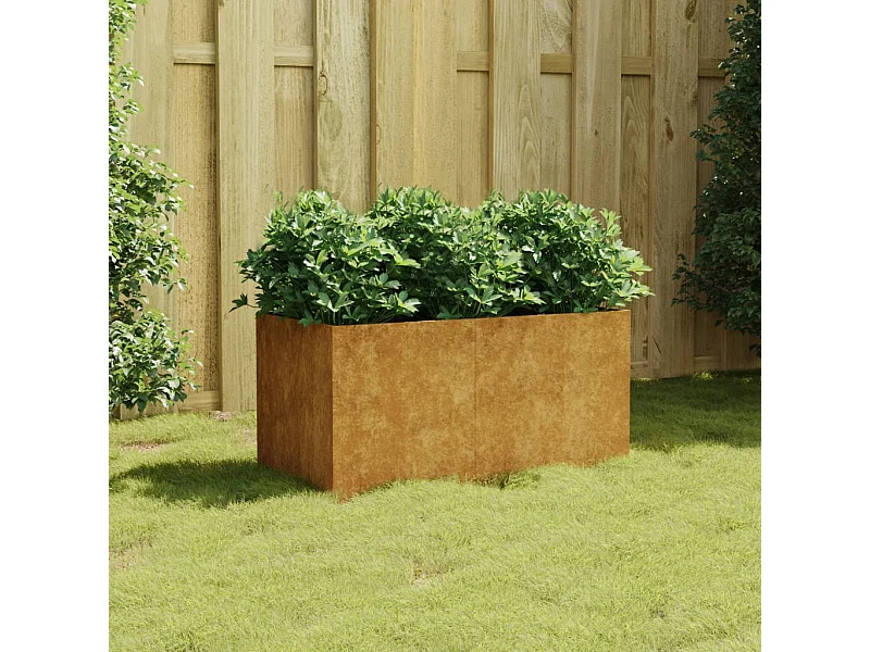 Jardinière 80x40x40 cm acier corten