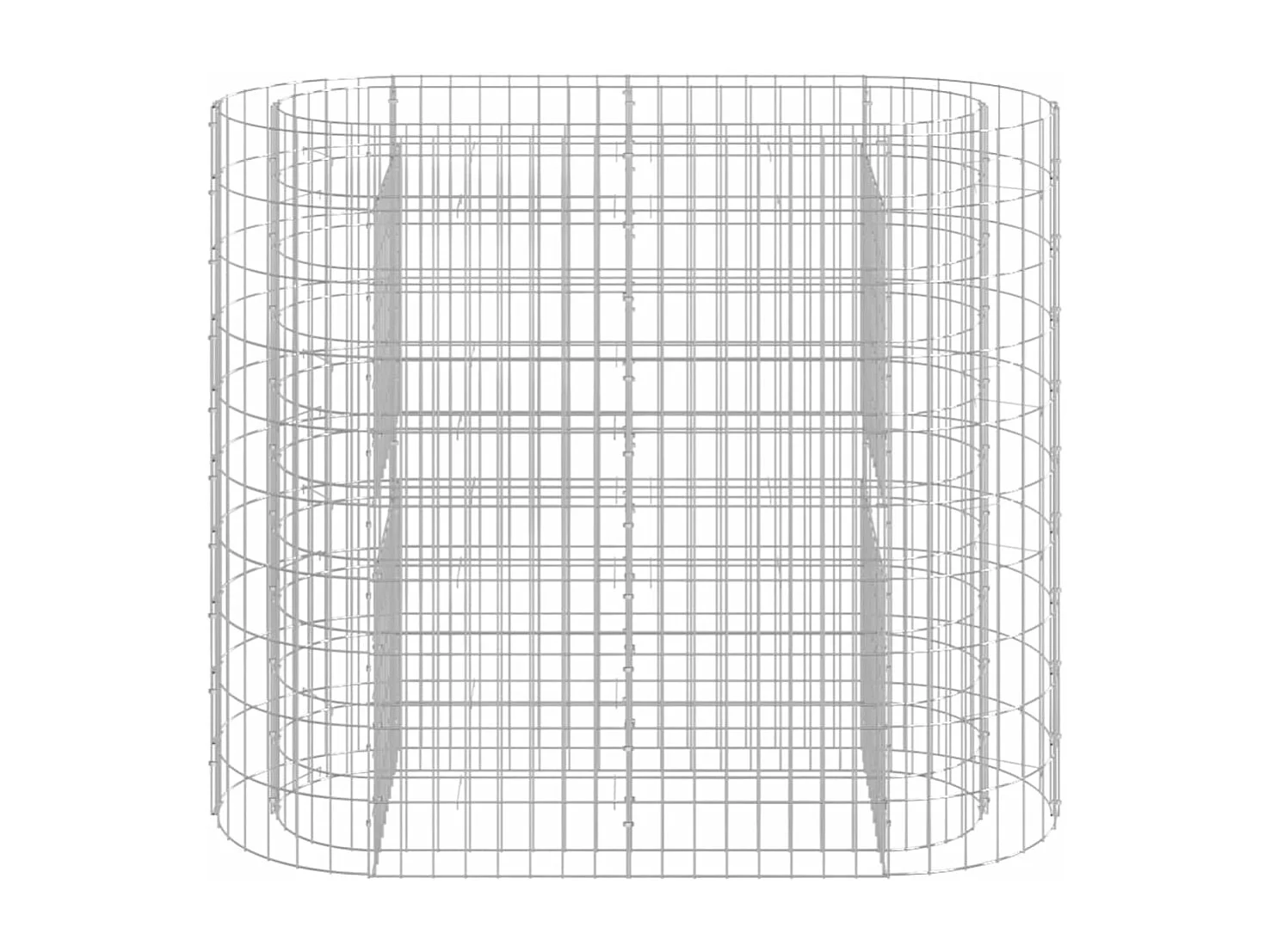 Lit surélevé à gabion Fer galvanisé 120x50x100 cm