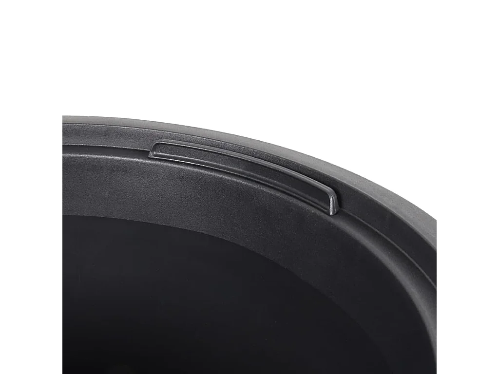 Jardinière et intérieur amovible anthracite aspect rainuré