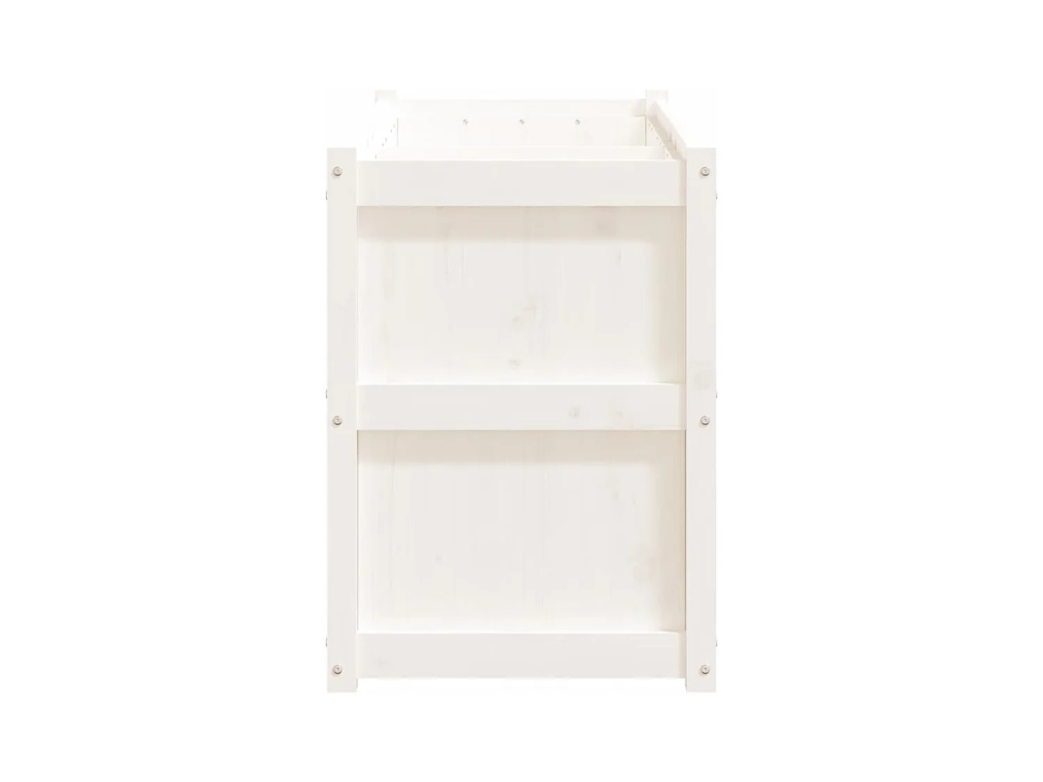Jardinière blanc 150x50x70 cm bois de pin massif