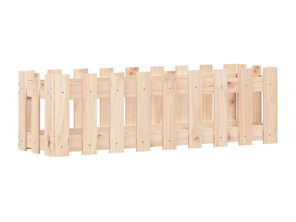 Lit surélevé de jardin design de clôture 100x30x30cm pin massif