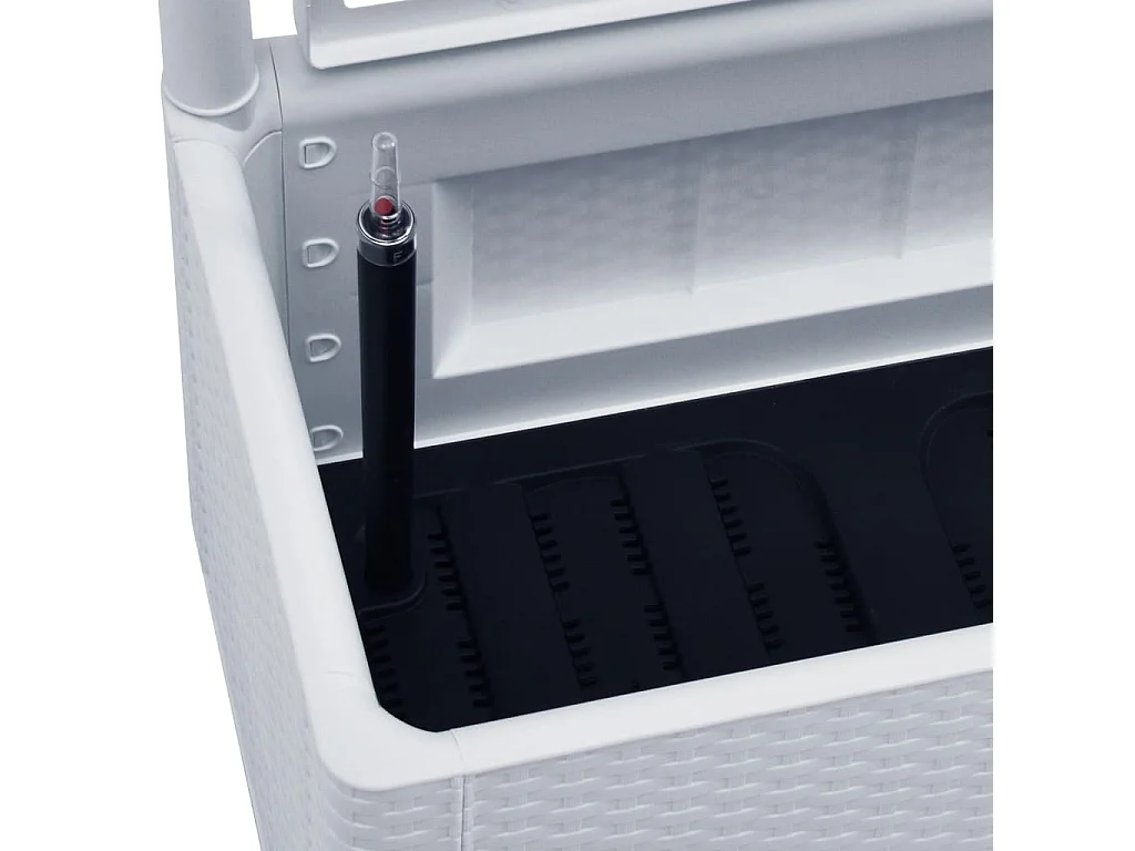 Lit surélevé de jardin et treillis et système d'arrosage Blanc