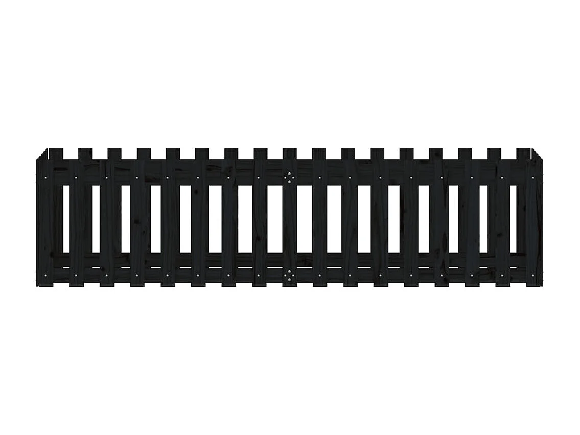 Lit surélevé de jardin design de clôture 200x50x50cm pin massif