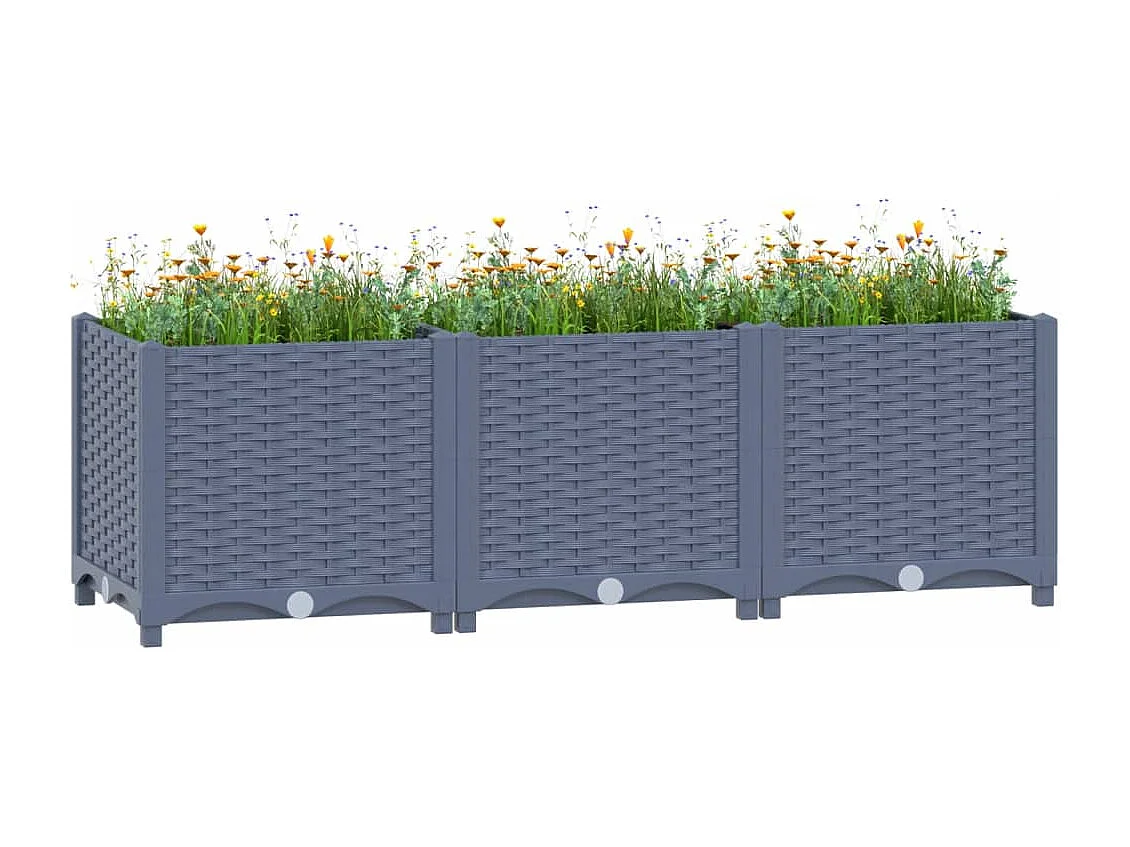 Canteiro elevado 120x40x38 cm polipropileno