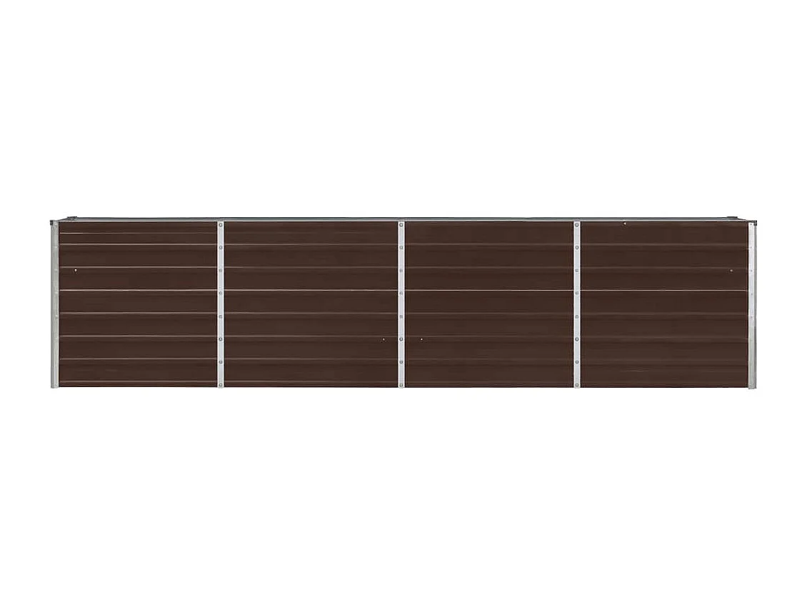 Canteiro jardim elevado 320x40x77 cm aço galvanizado castanho