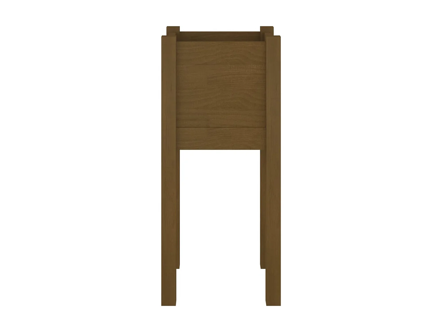 Jardinera de madera maciza de pino marrón miel 31x31x70 cm