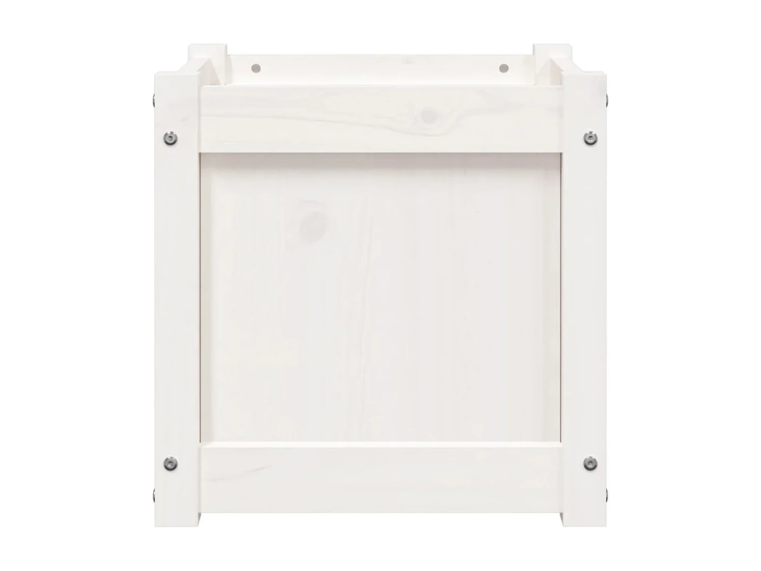 Vaso/floreira de jardim 40x40x40 cm madeira pinho maciça branco