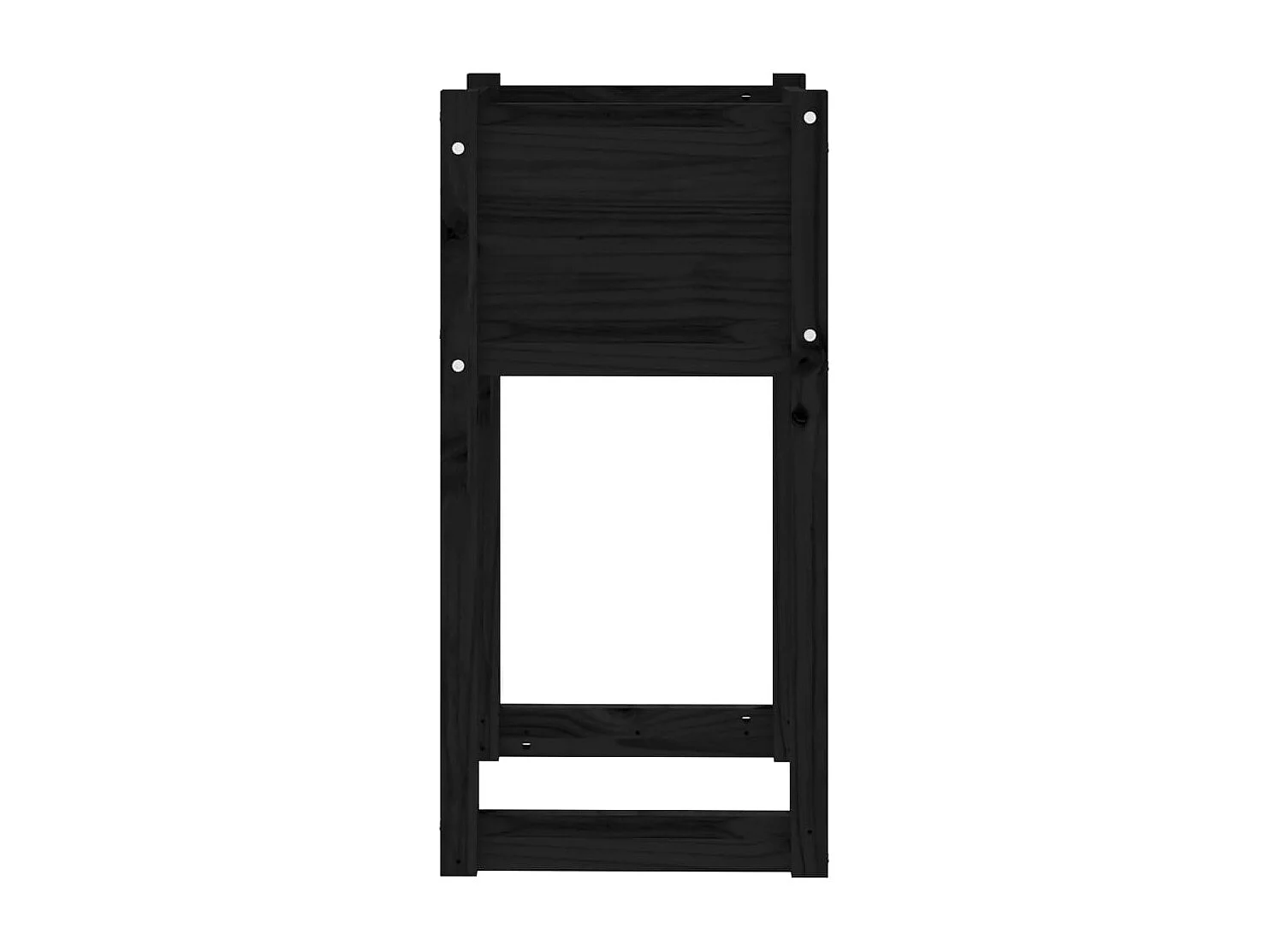 Jardinera madera maciza de pino negro 40x40x81 cm