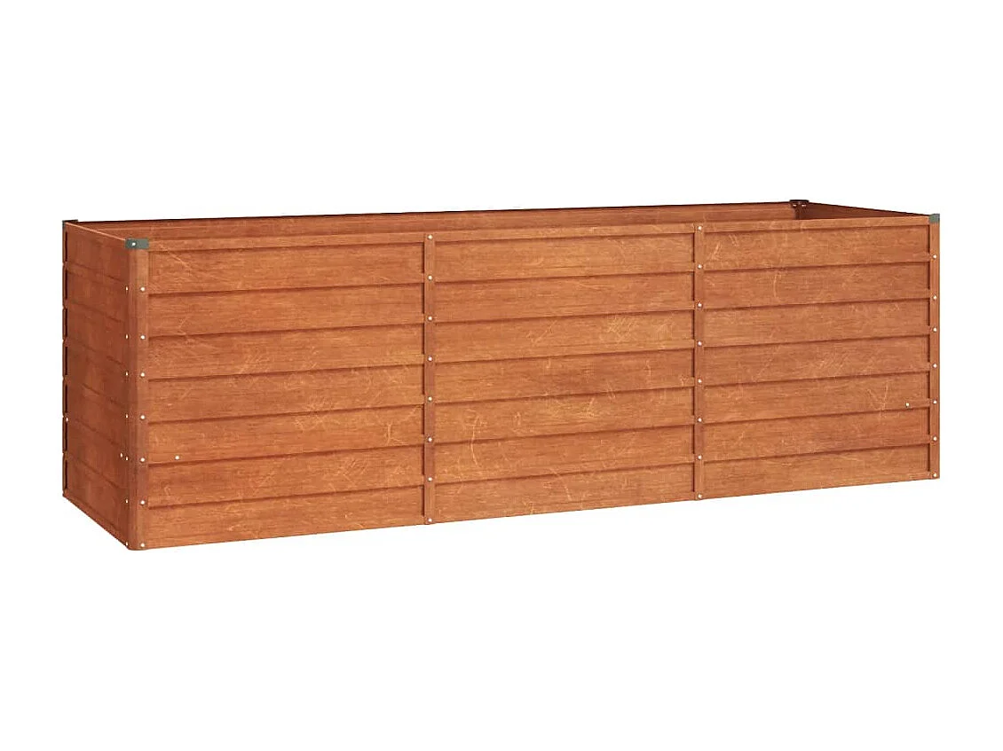 Arriate oxidado de acero corten 240x80x77 cm