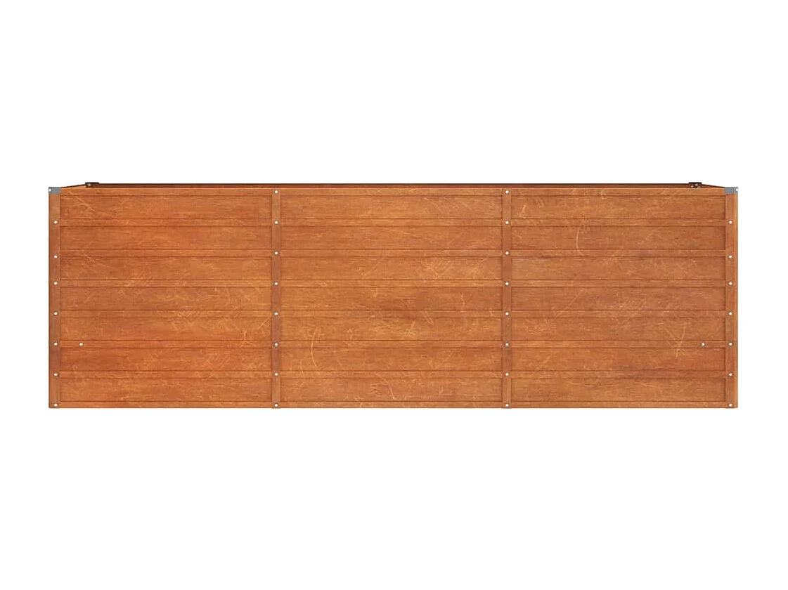 Arriate oxidado de acero corten 240x80x77 cm