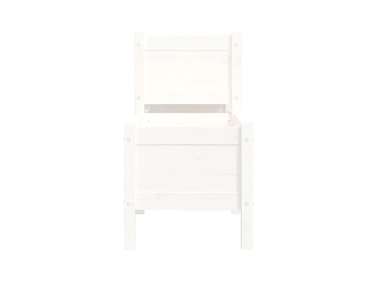 Jardinière Blanc 178,5x44x75 cm Bois massif de pin