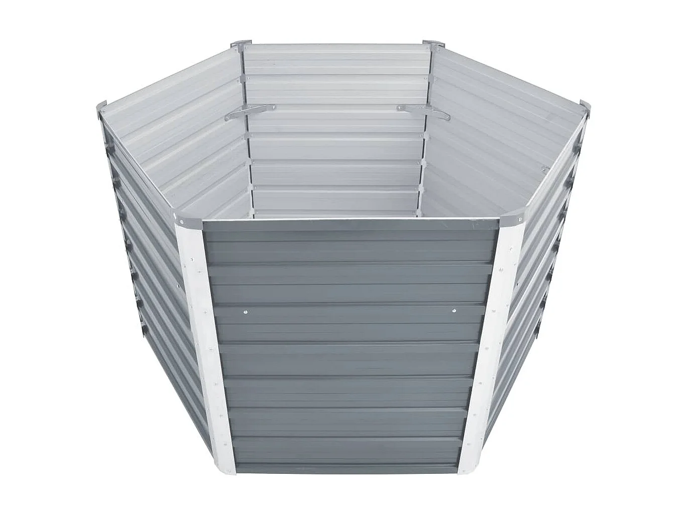 Lit surélevé de jardin Acier galvanisé 129x129x77 cm Gris