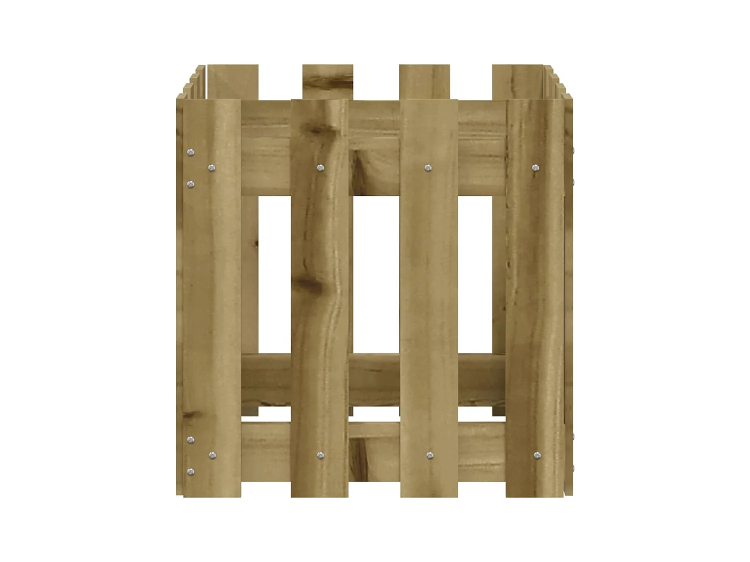 Jardinera diseño de valla madera de pino impregnada 40x40x40 cm