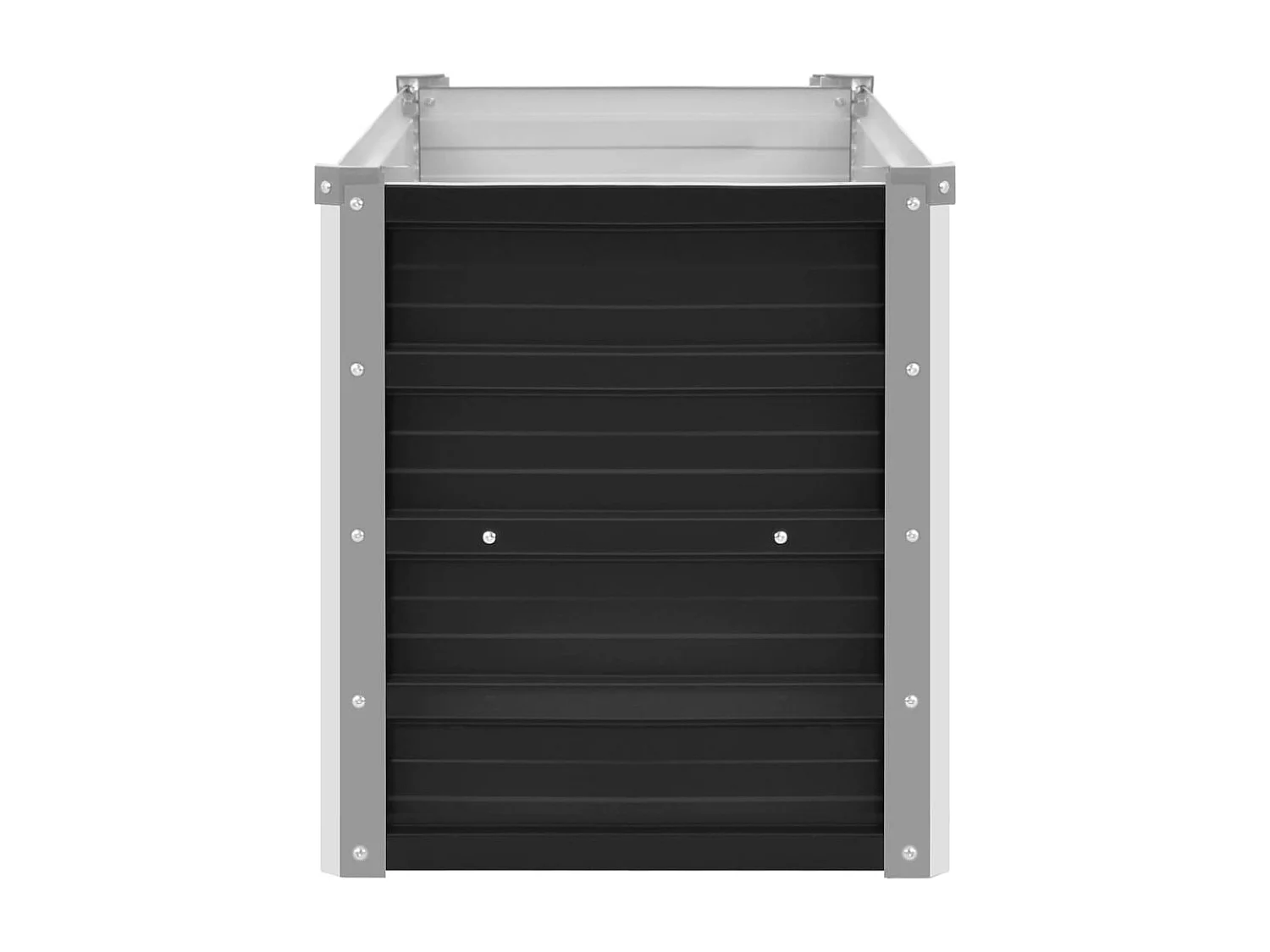 Arriate de acero galvanizado gris antracita 100x40x45 cm