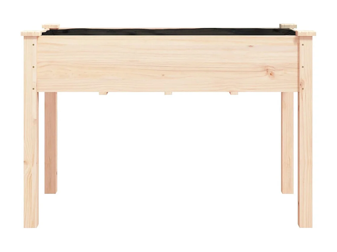 Jardinière avec doublure 118x59x76 cm bois massif de sapin