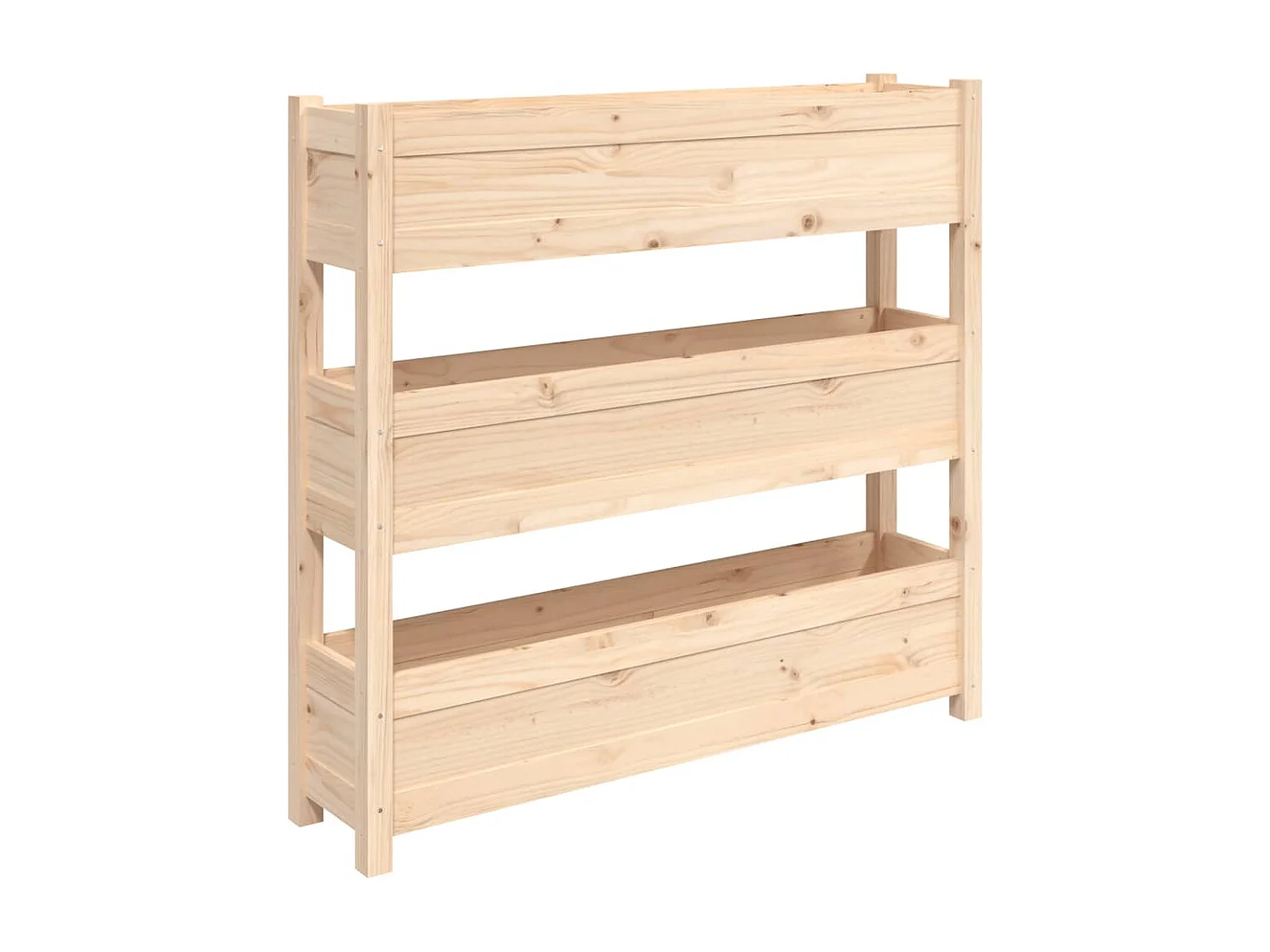 Jardinera de madera maciza de pino 112x25x104,5 cm
