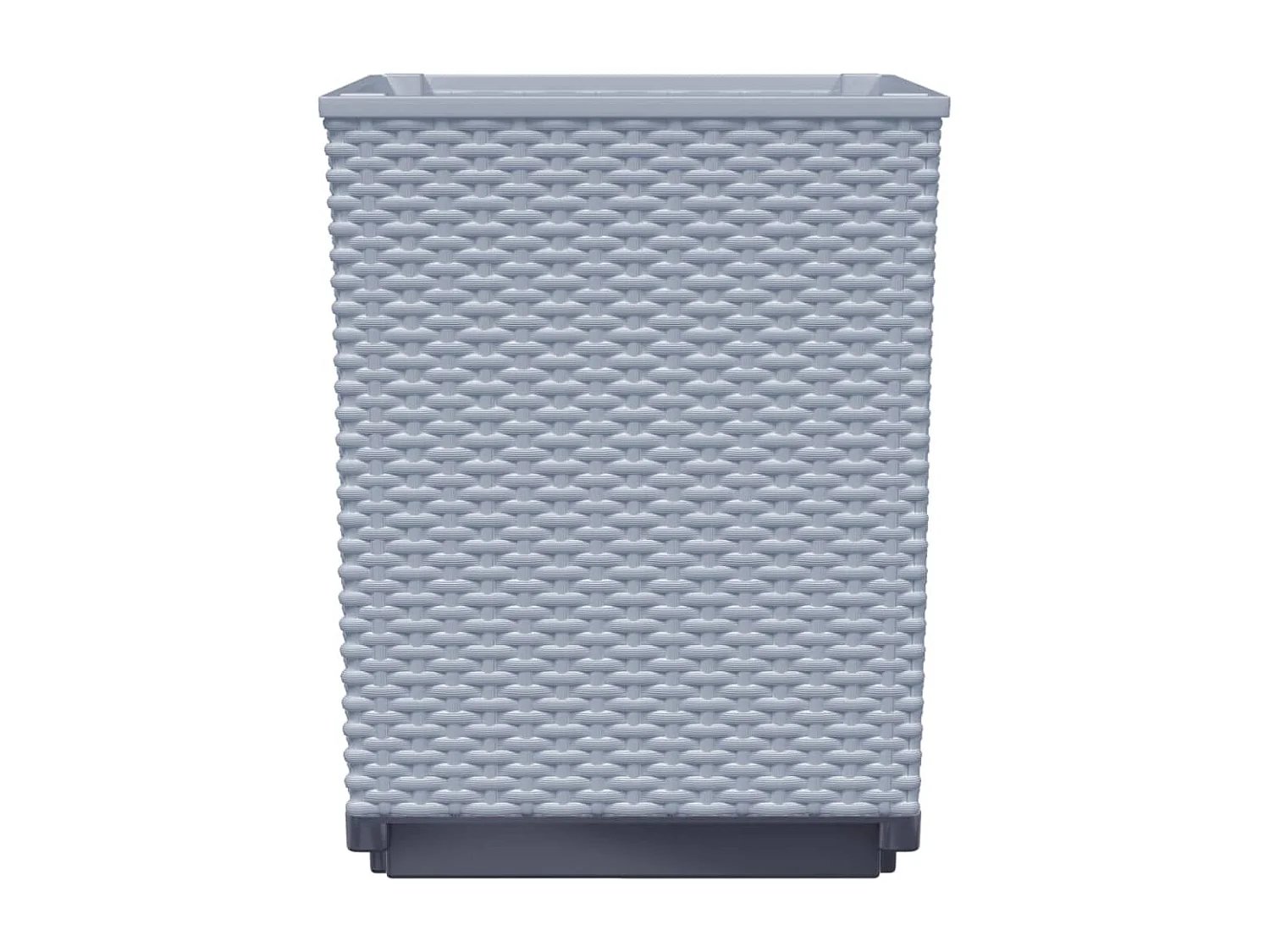 Vasos/floreiras 2 peças 30x30x37 cm polipropileno cinzento-claro