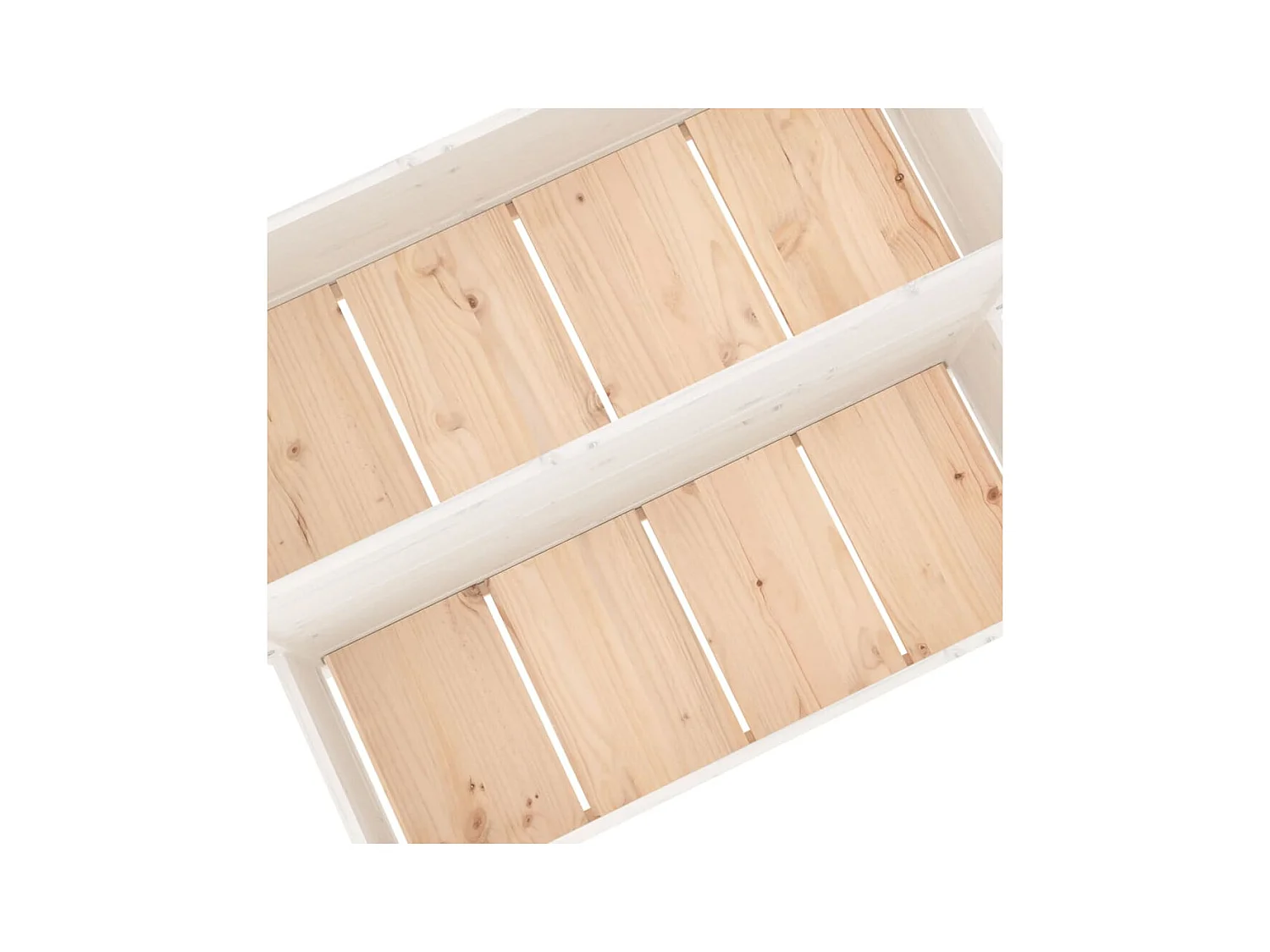 Jardinière Blanc 110x84x75 cm Bois massif de pin