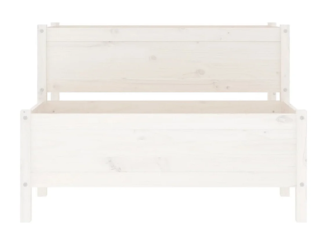 Jardinière Blanc 110x84x75 cm Bois massif de pin
