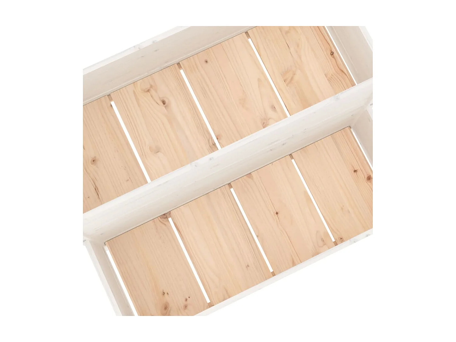 Jardinière Blanc 110x84x75 cm Bois massif de pin